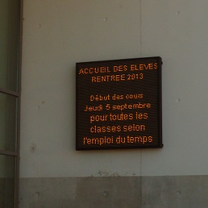 panneau affichage électronique